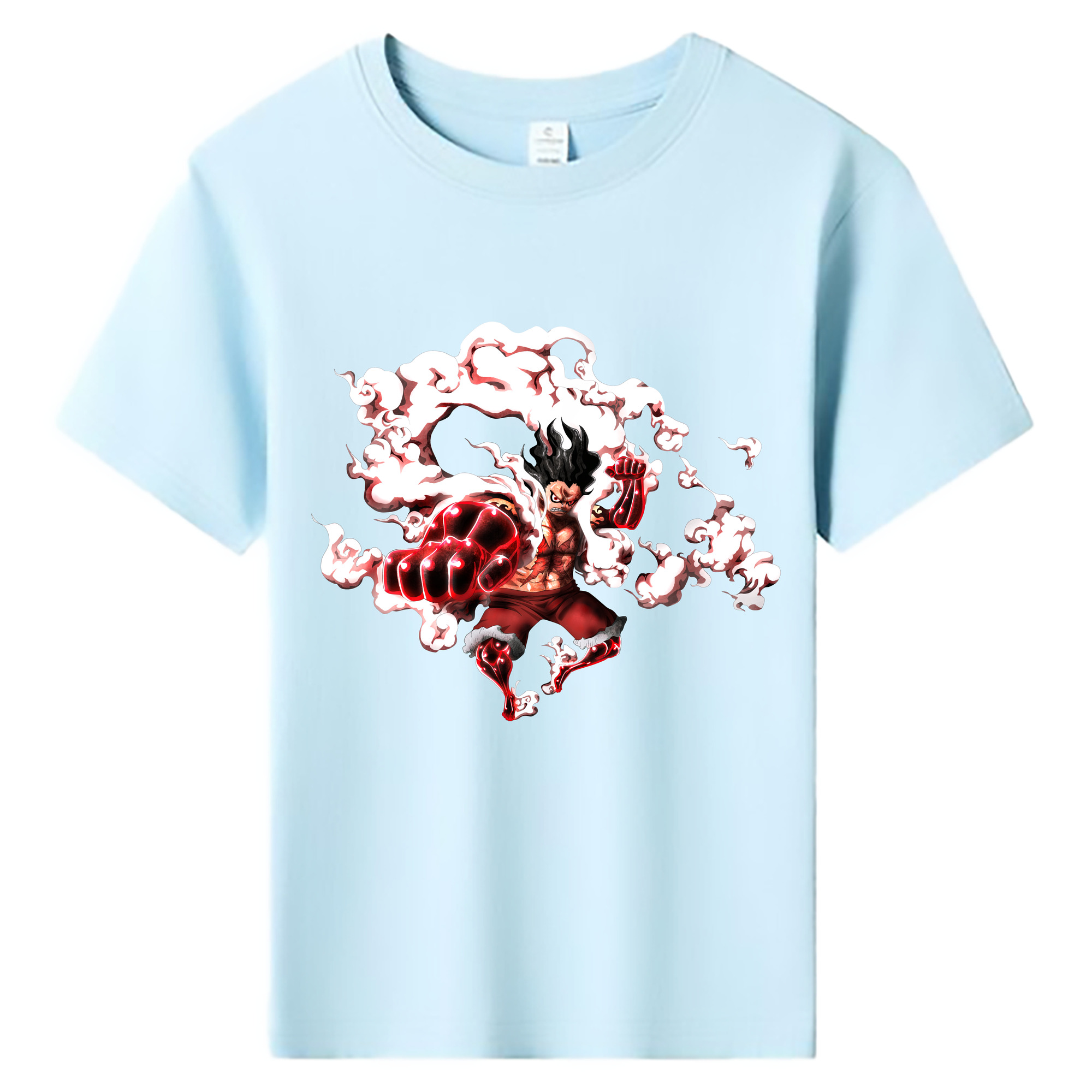 ワンピース モンキー・D・ルフィ ONE PIECE Monkey D. Luffy 綿100％キッズTシャツ（フロントプリント）